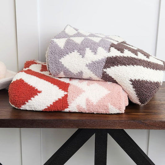 Luxe Super Soft Aztec Boho Print Comfy Blanket