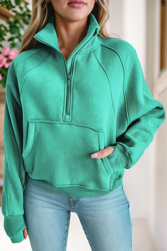 Ellen Ribbed Collar Sweatshirt