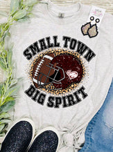 Load image into Gallery viewer, Kids Small Town Big Spirit Football Grey Tee
