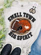 Load image into Gallery viewer, Kids Small Town Big Spirit Football Grey Tee