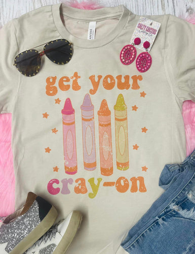 Get Your Cray-On Tan Tee