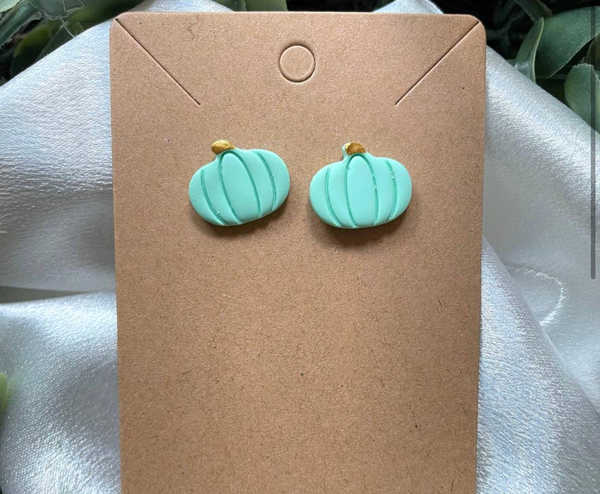 Mini Pumpkin Clay Earrings