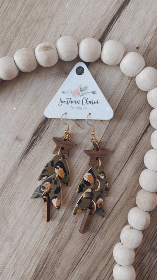 Statement tree earrings